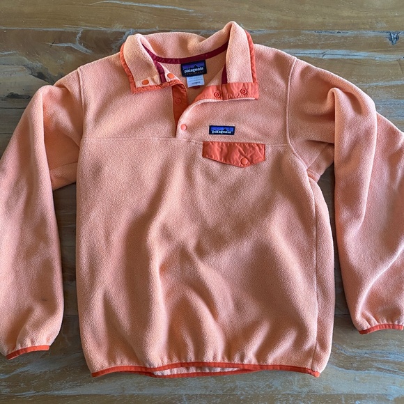 Patagonia Sweaters - Patagonia Women's Synchilla Snap-T Pullover Creamy Peachy Orange S